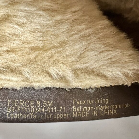 Bare Trap Boots‎ Womens 8.5M Fierce Brown Leather Zip Faux Fur Lining Stay Dry - Picture 8 of 8